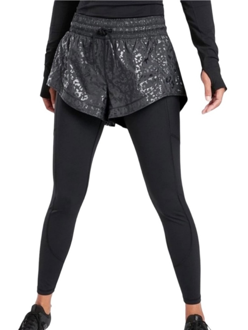 Athleta Rainier 2-in-1 Tights with built in shorts